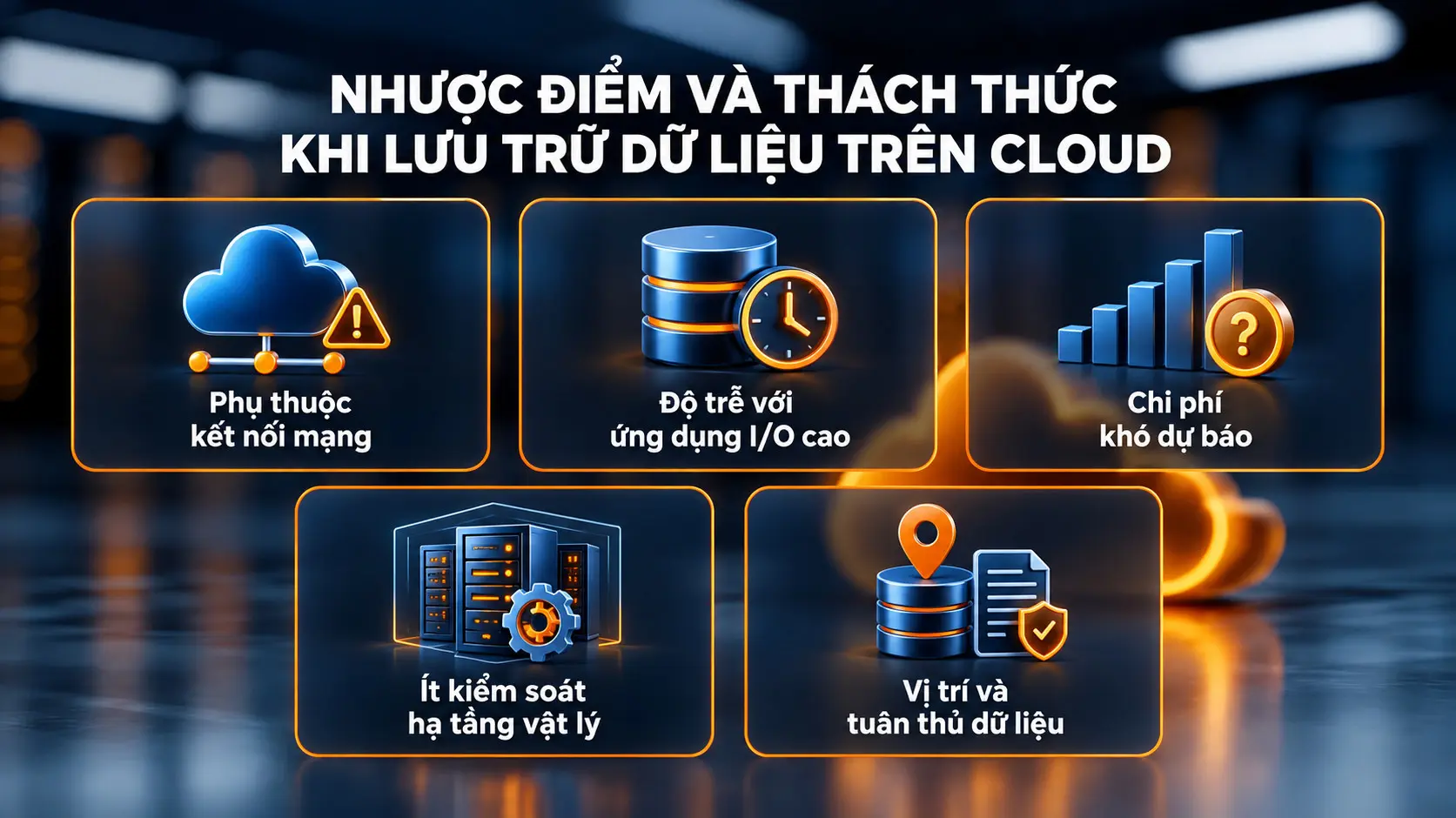 Nhược điểm và thách thức khi lưu trữ dữ liệu trên Cloud 
